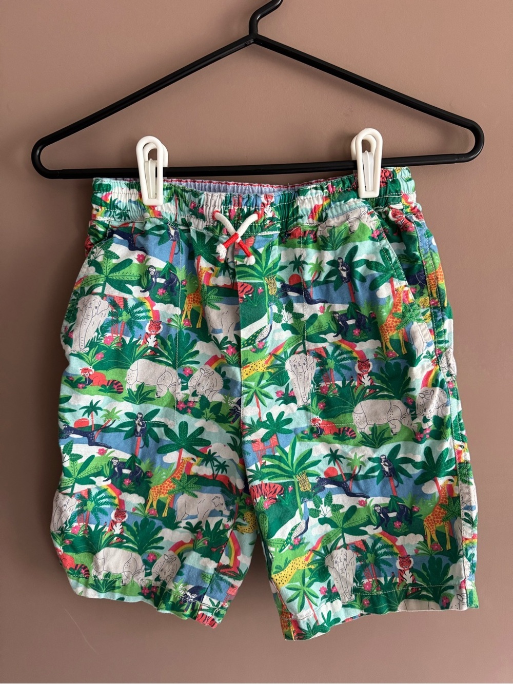 Boys Boden Jungle Print Shorts